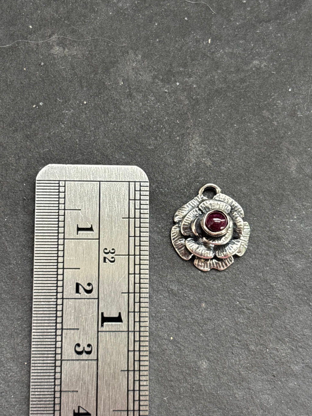 Purple Spiny Oyster Desert Rose Charm