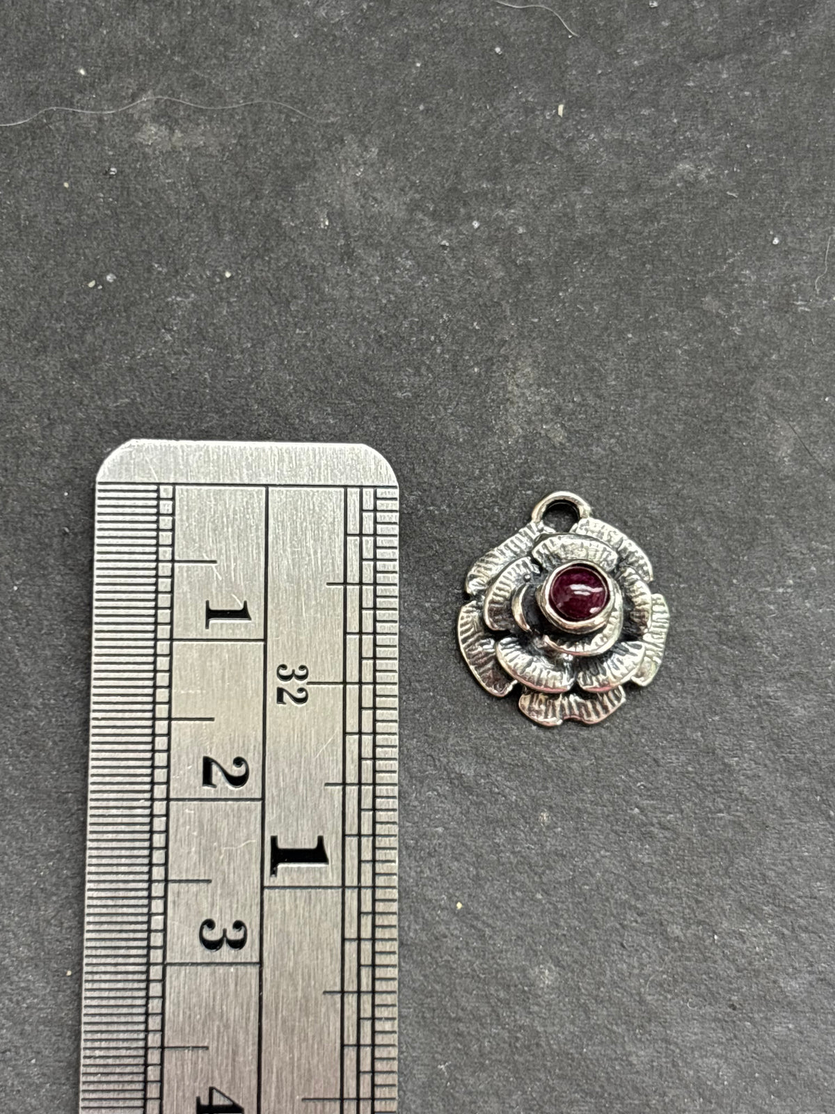 Purple Spiny Oyster Desert Rose Charm