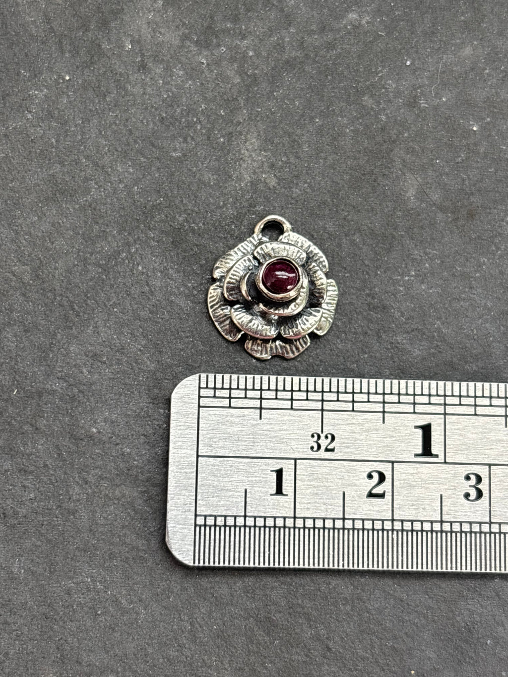 Purple Spiny Oyster Desert Rose Charm
