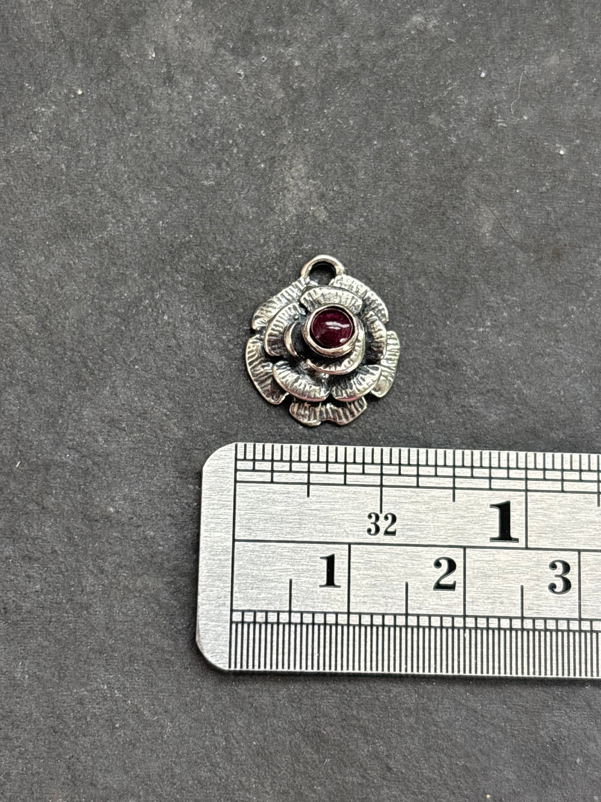 Purple Spiny Oyster Desert Rose Charm