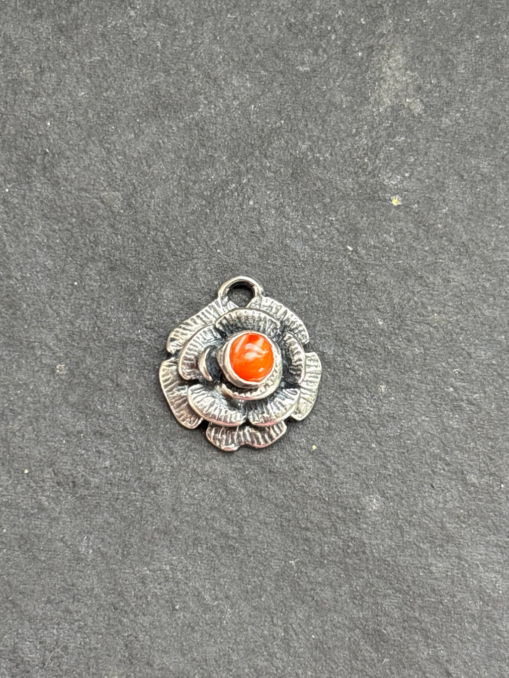 Orange Spiny Oyster Desert Rose Charm