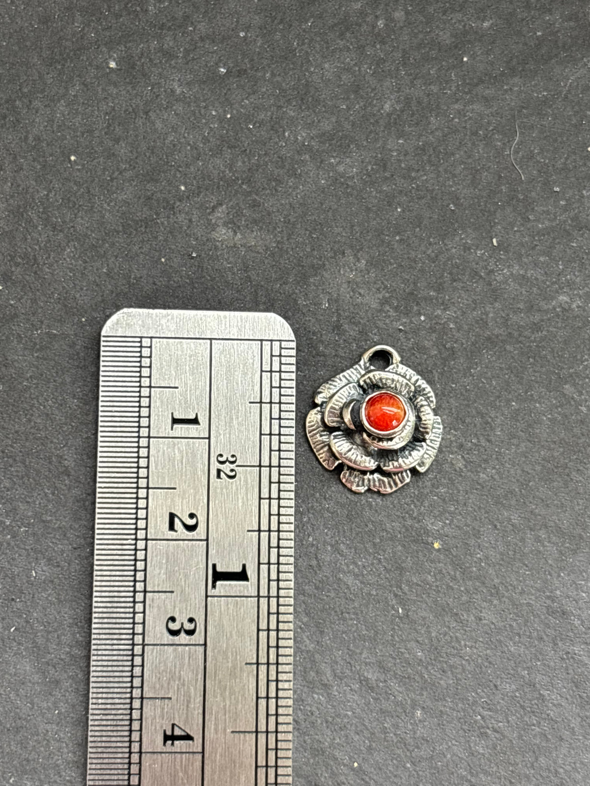 Red Spiny Oyster Desert Rose Charm
