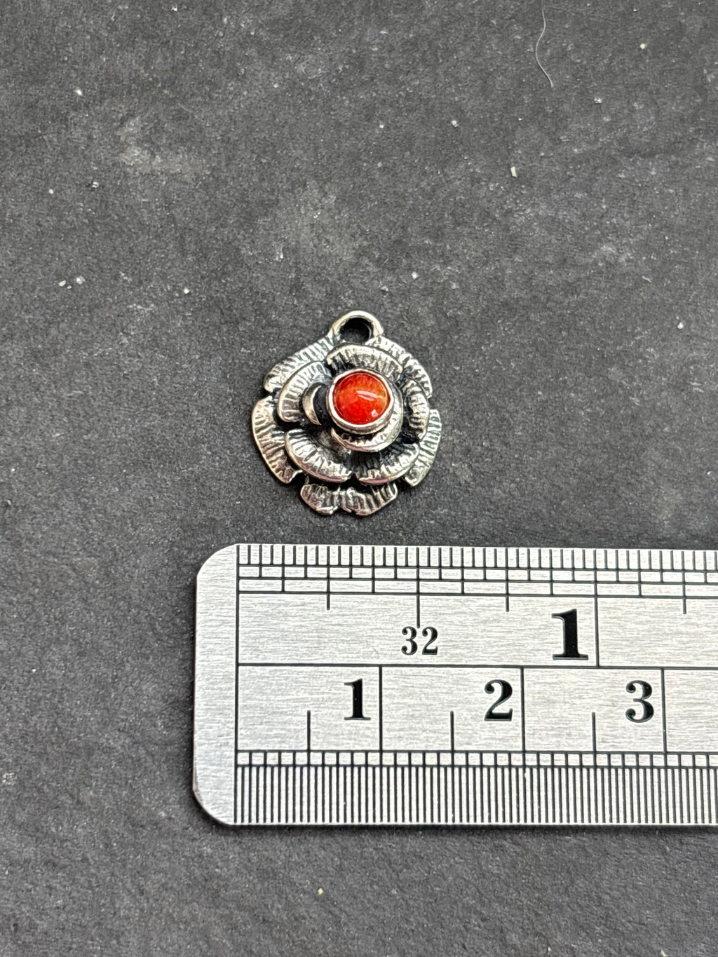 Red Spiny Oyster Desert Rose Charm