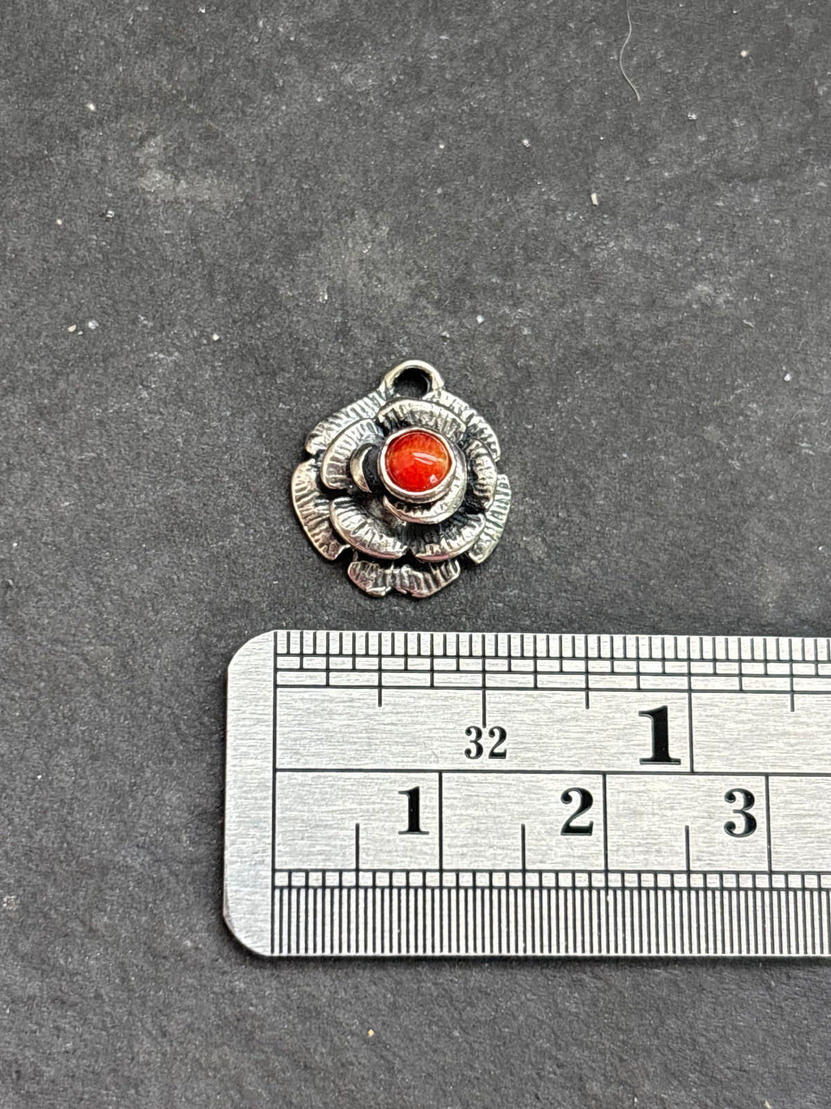 Red Spiny Oyster Desert Rose Charm