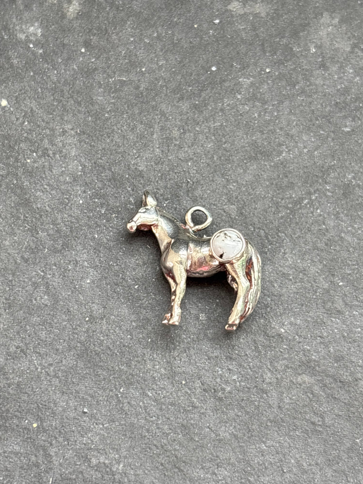 White Buffalo Mule Charm