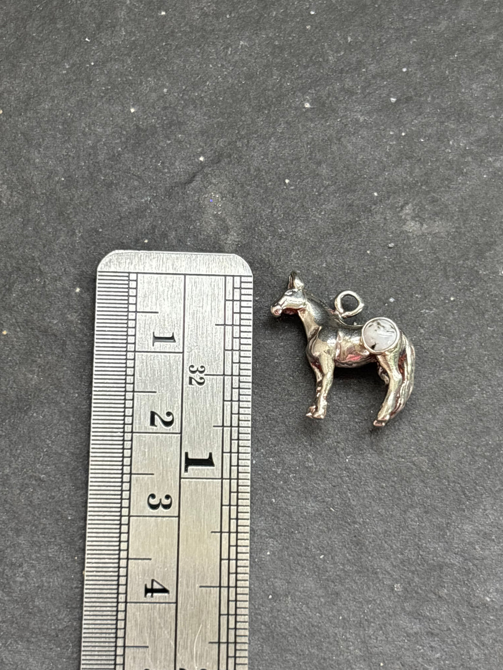 White Buffalo Mule Charm