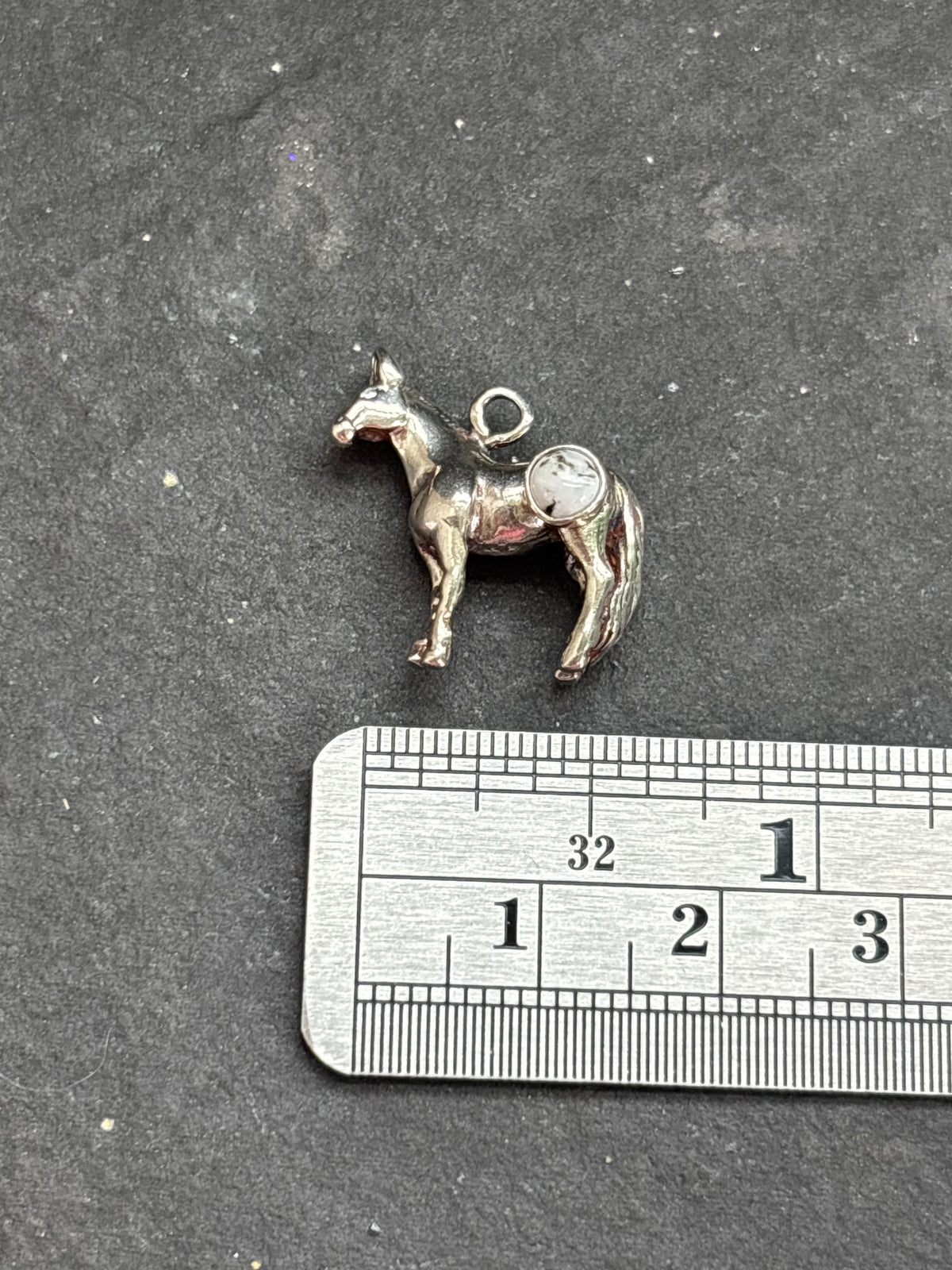 White Buffalo Mule Charm