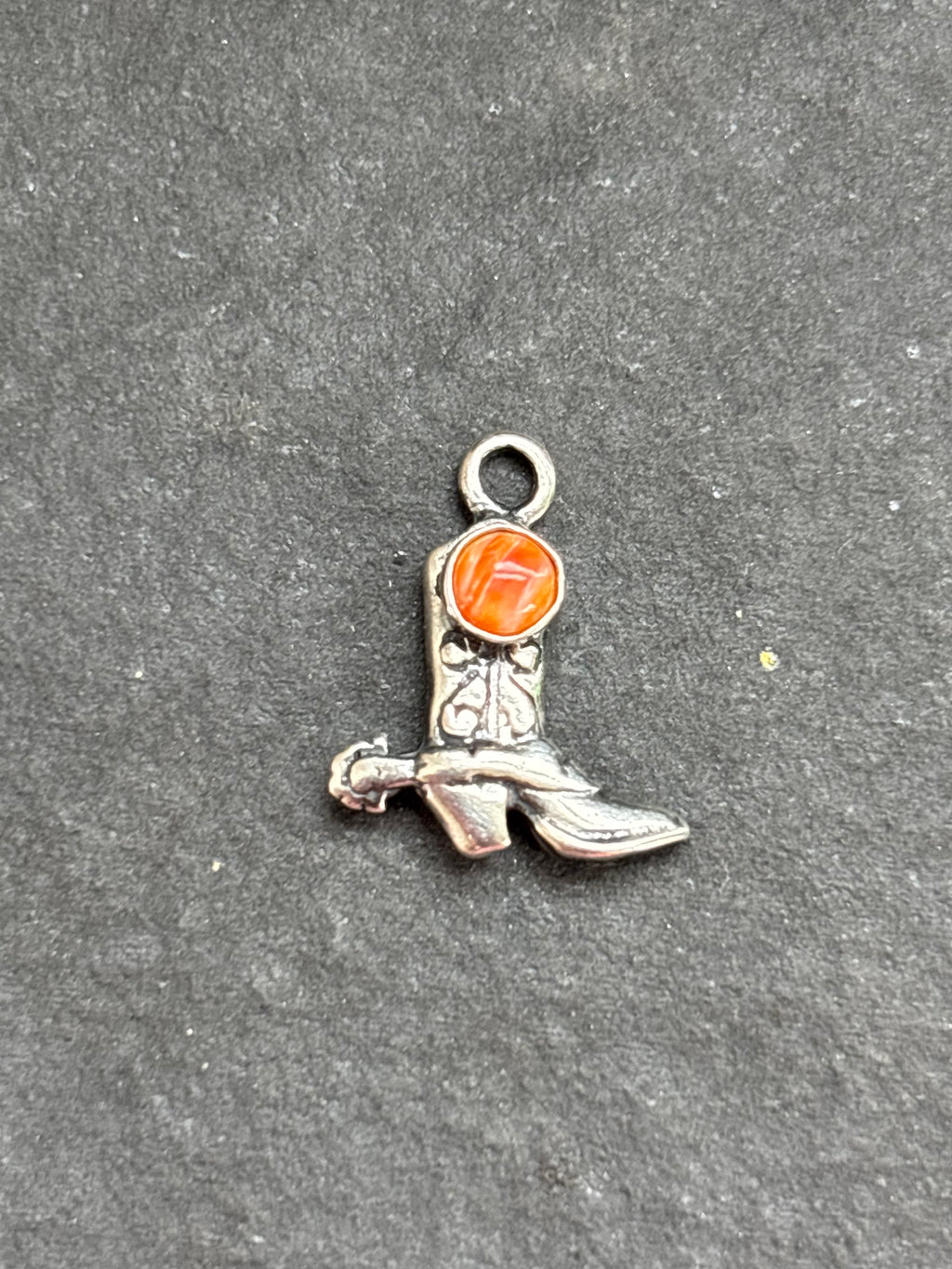 Orange Spiny Oyster Cowboy Boot Charm