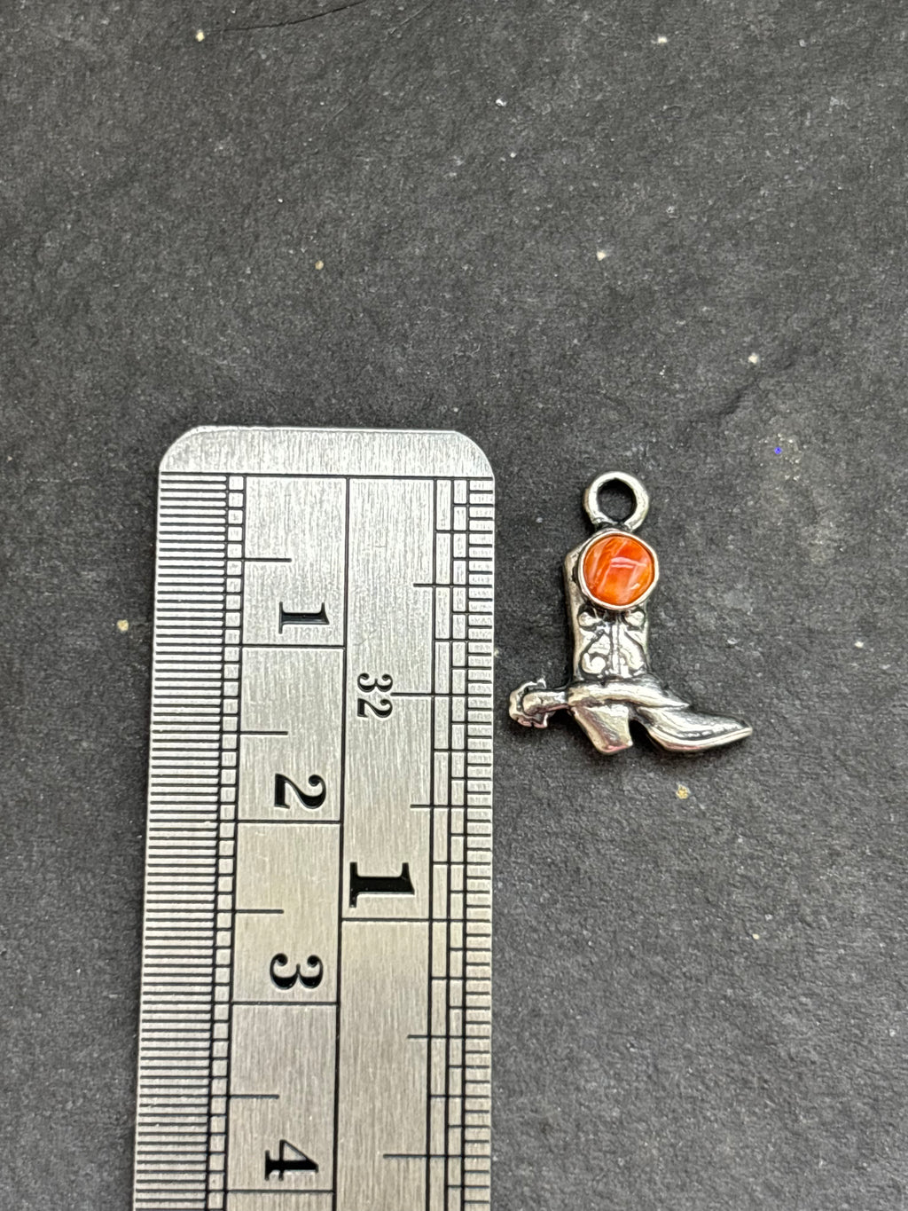Orange Spiny Oyster Cowboy Boot Charm