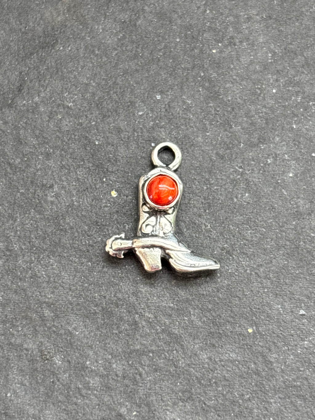 Red Spiny Oyster Cowboy Boot Charm