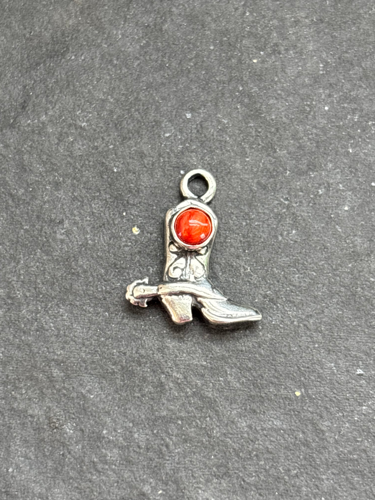 Red Spiny Oyster Cowboy Boot Charm