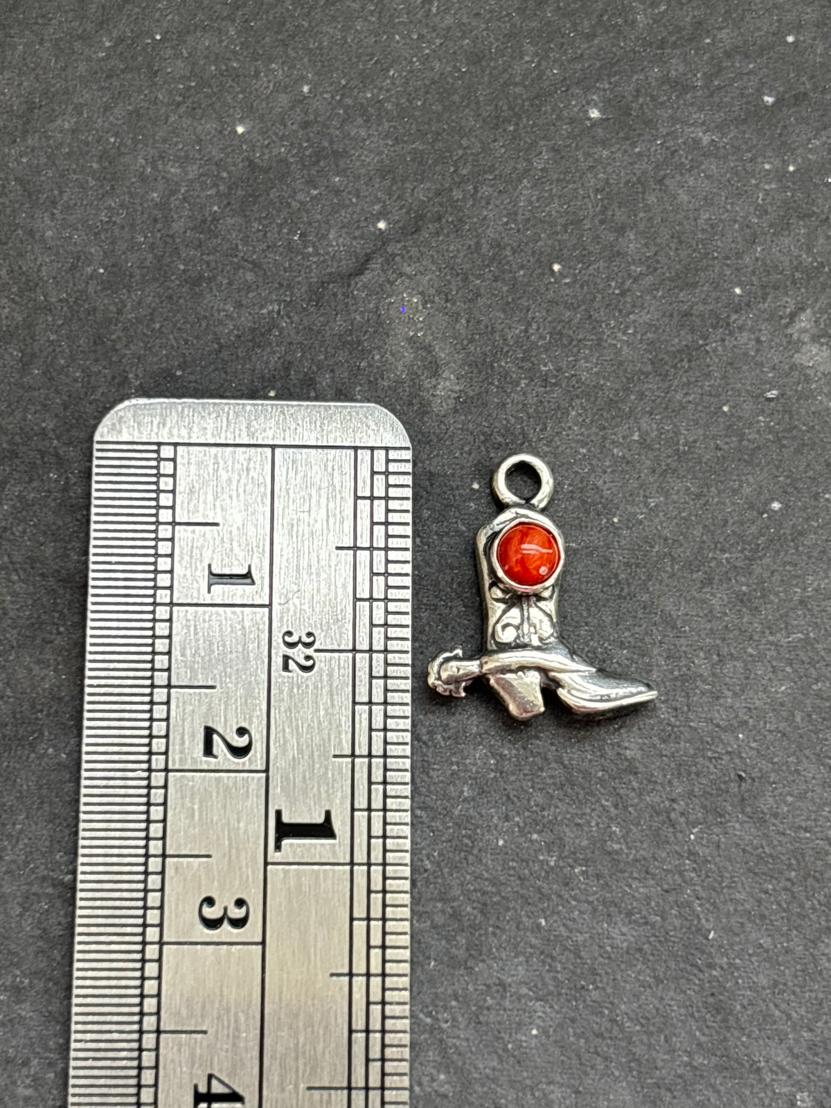 Red Spiny Oyster Cowboy Boot Charm