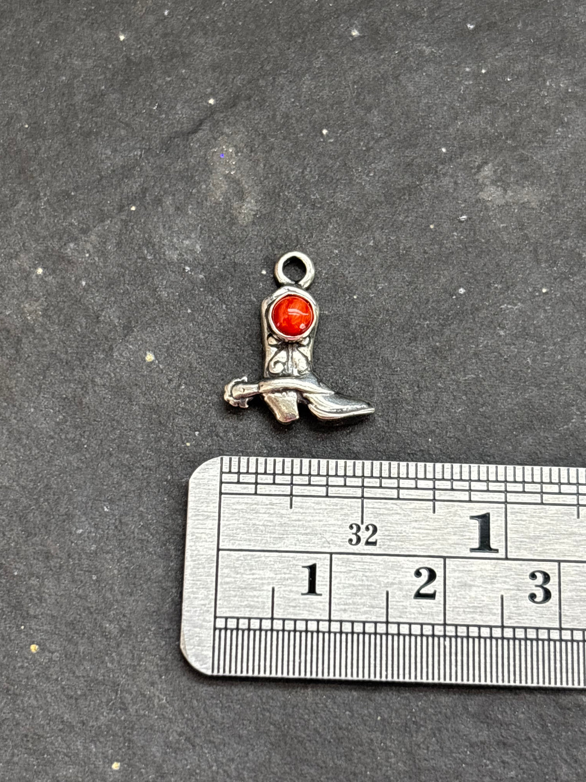 Red Spiny Oyster Cowboy Boot Charm
