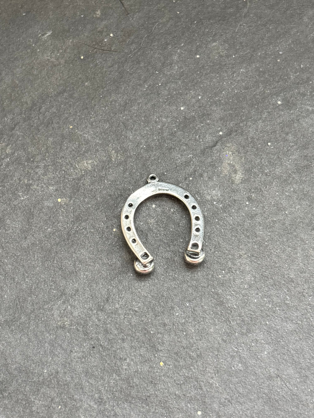 White Buffalo Lucky Horseshoe Charm