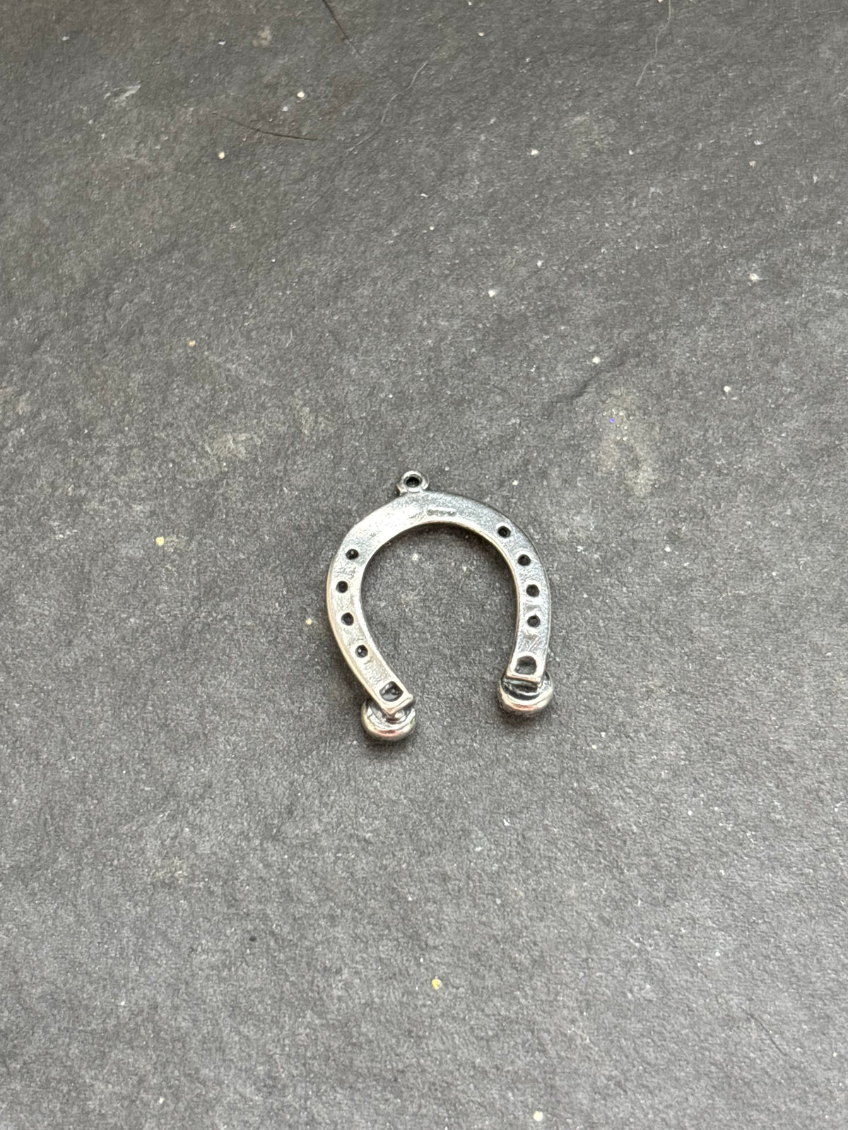 White Buffalo Lucky Horseshoe Charm