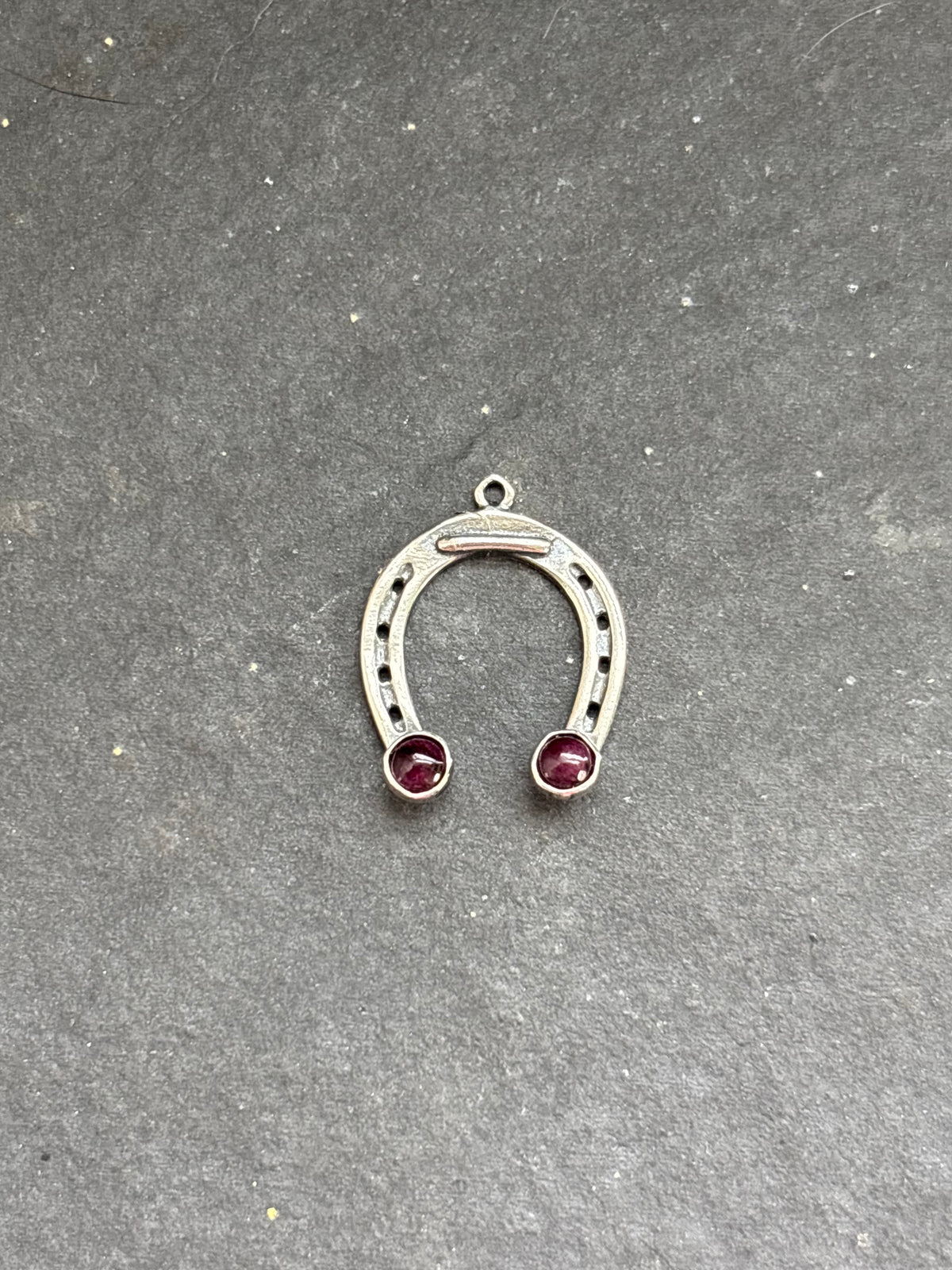 Purple Spiny Oyster Lucky Horseshoe Charm