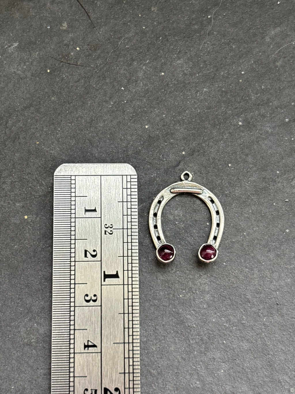Purple Spiny Oyster Lucky Horseshoe Charm