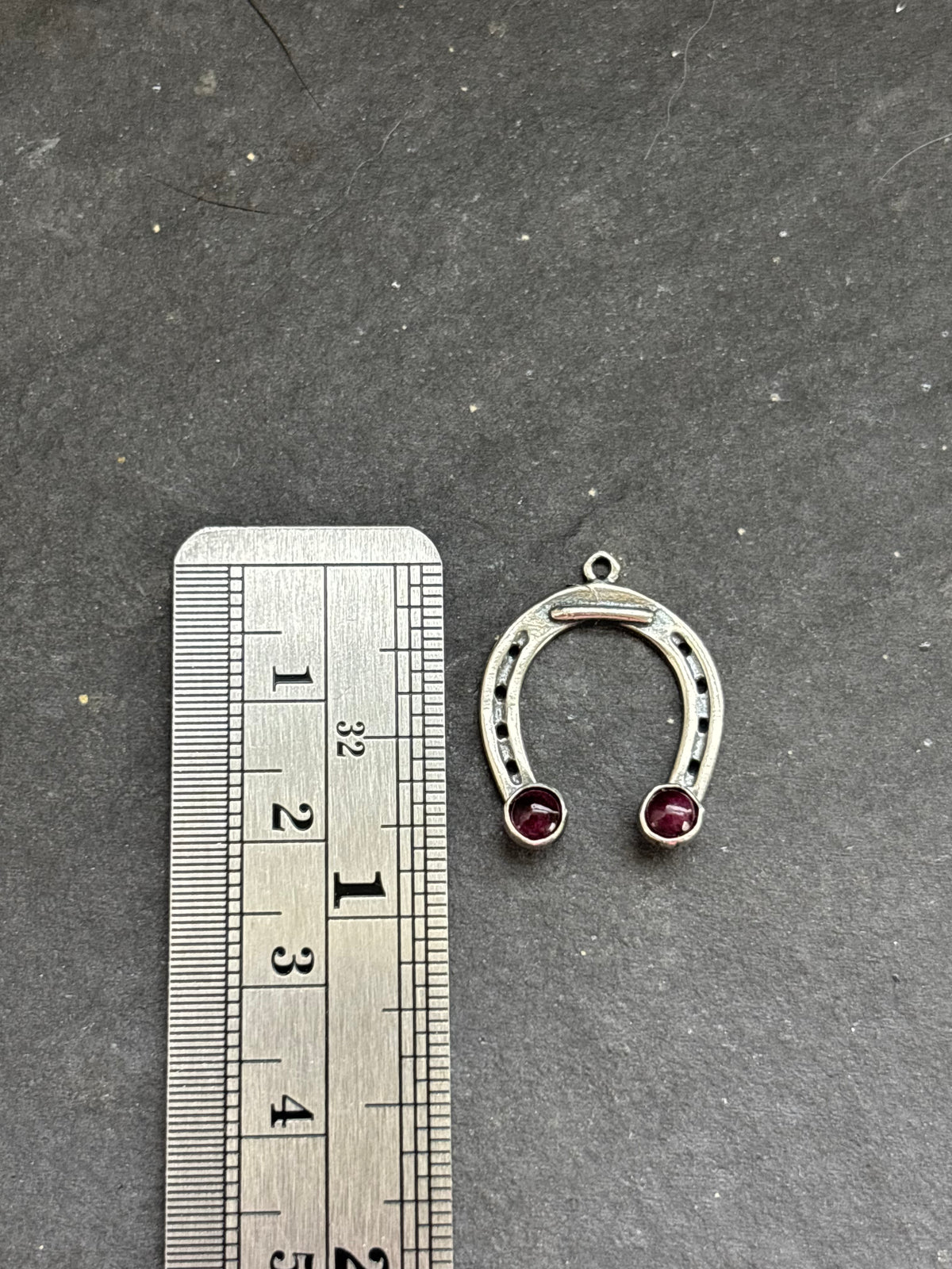 Purple Spiny Oyster Lucky Horseshoe Charm