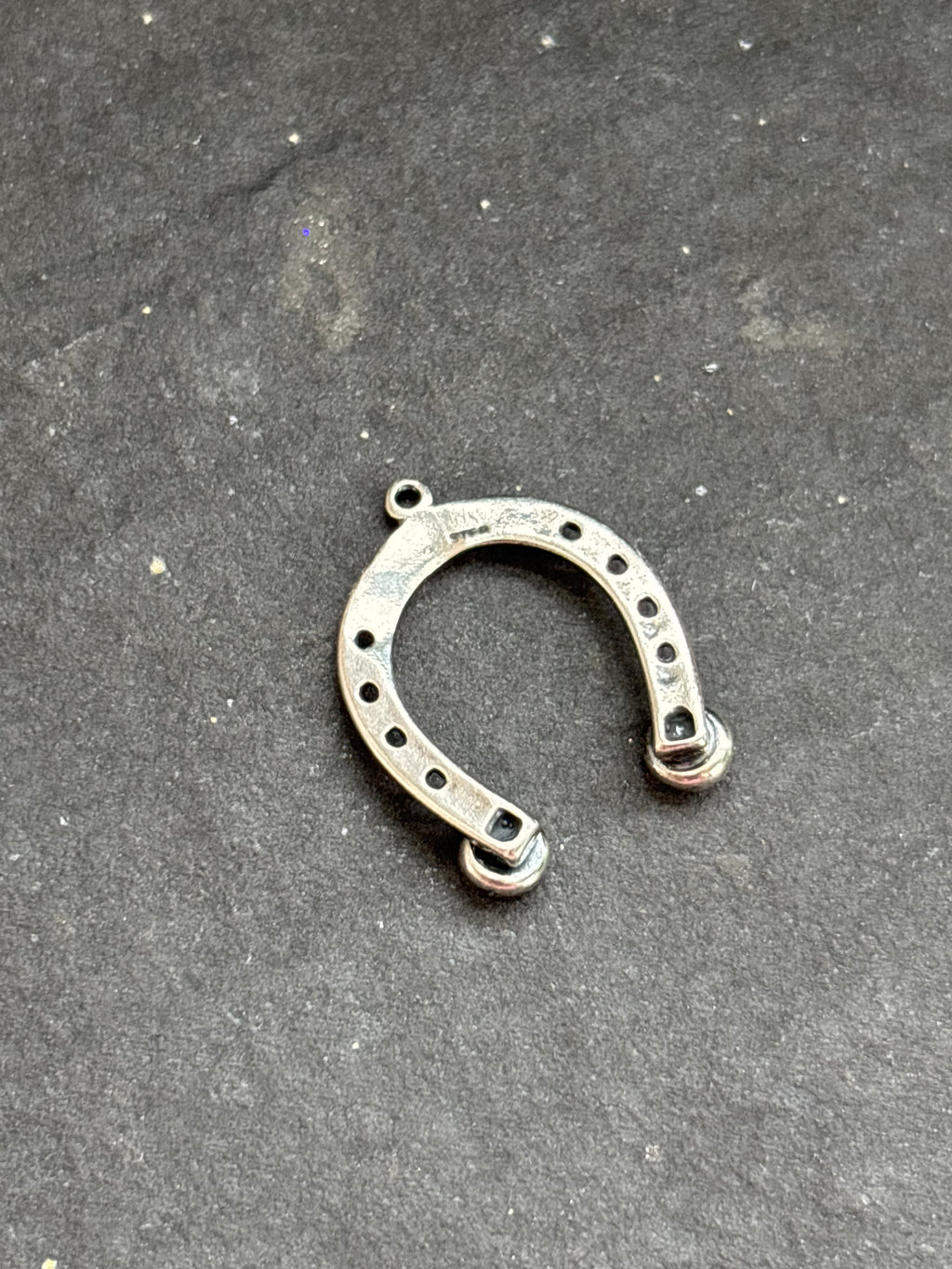 Orange Spiny Oyster Lucky Horseshoe Charm
