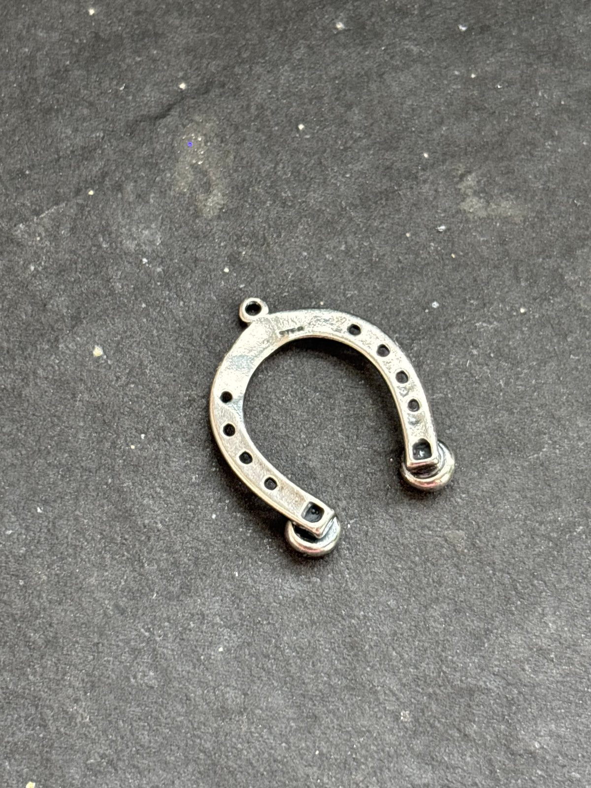 Orange Spiny Oyster Lucky Horseshoe Charm