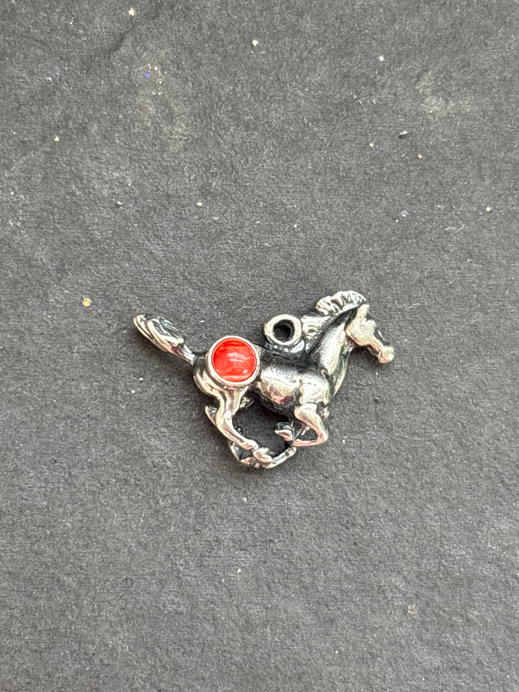 Red Spiny Oyster Galloping Horse Charm