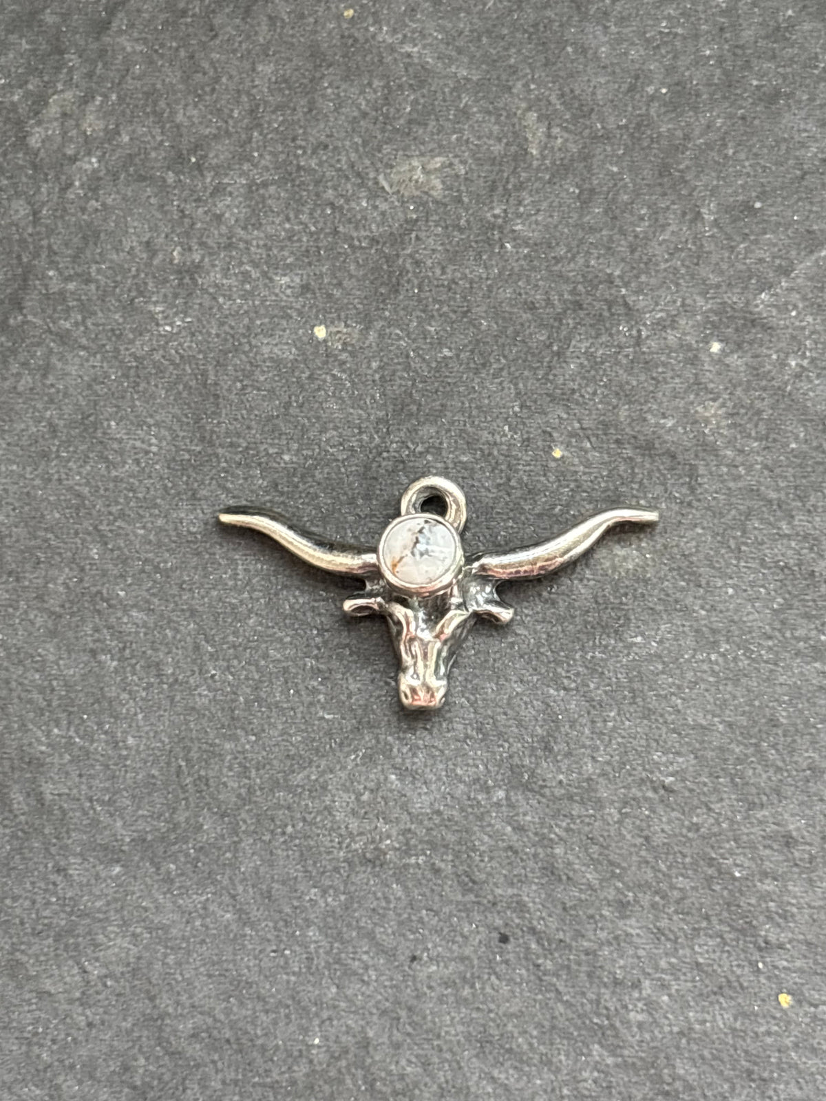 White Buffalo Longhorn Charm
