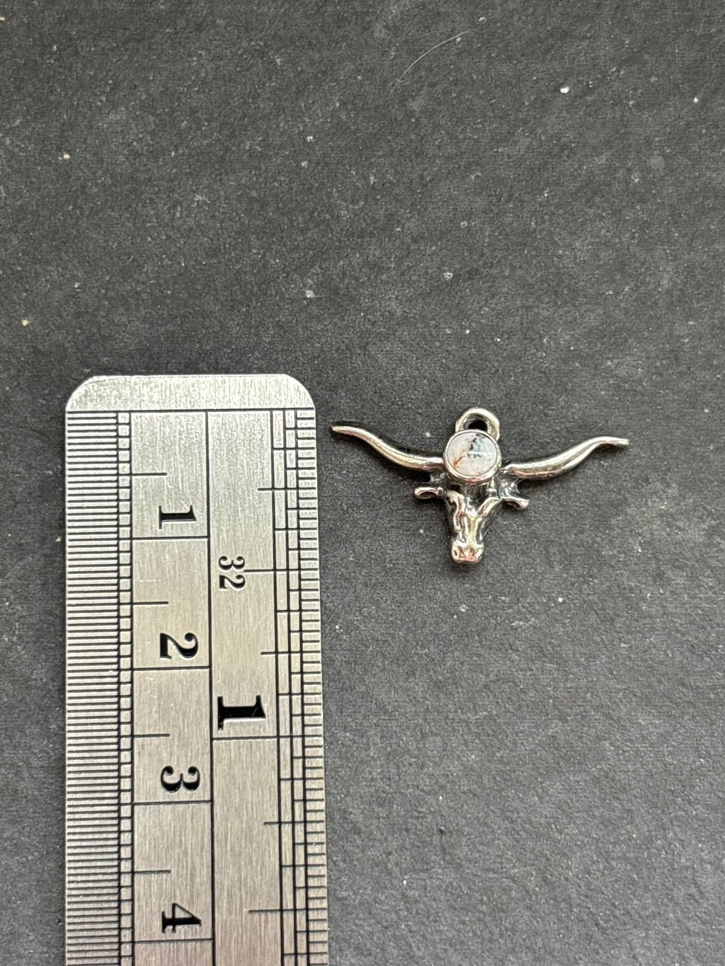 White Buffalo Longhorn Charm