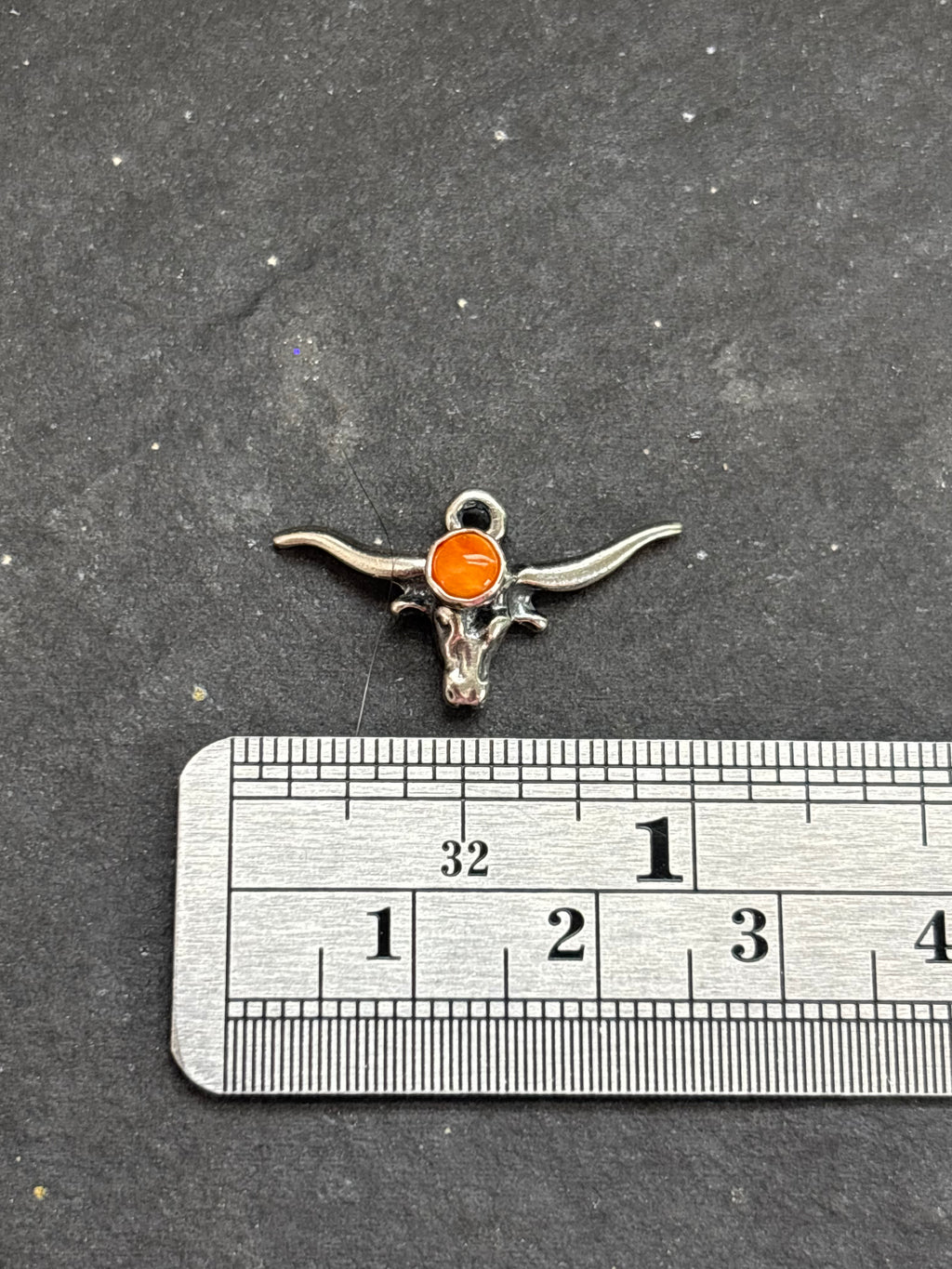 Orange Spiny Oyster Longhorn Charm