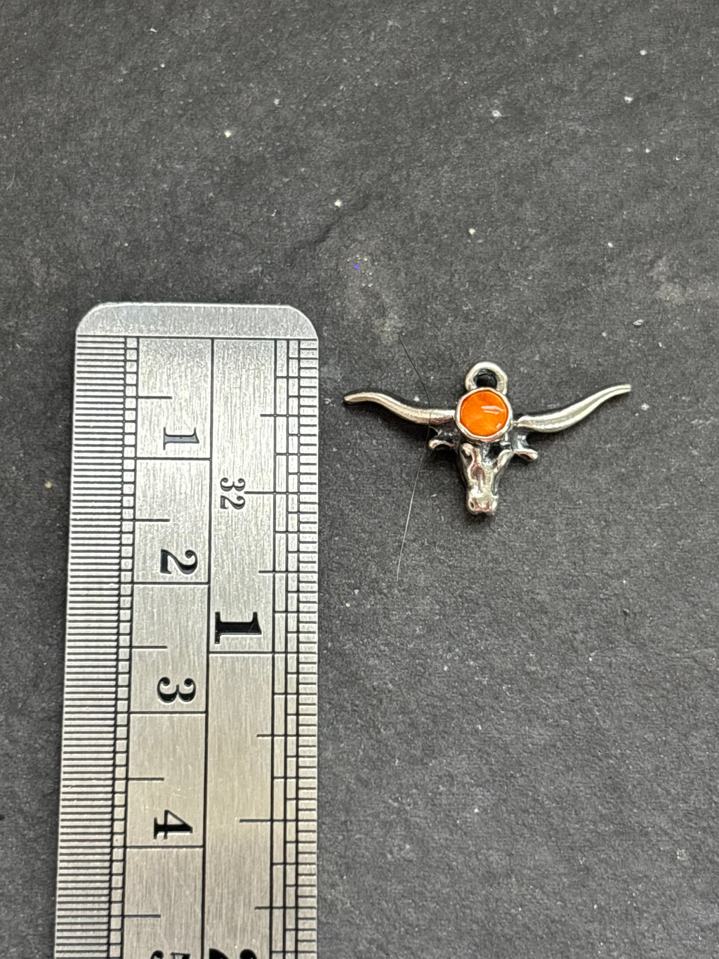 Orange Spiny Oyster Longhorn Charm