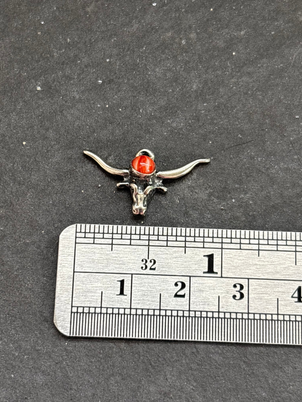 Red Spiny Oyster Longhorn Charm