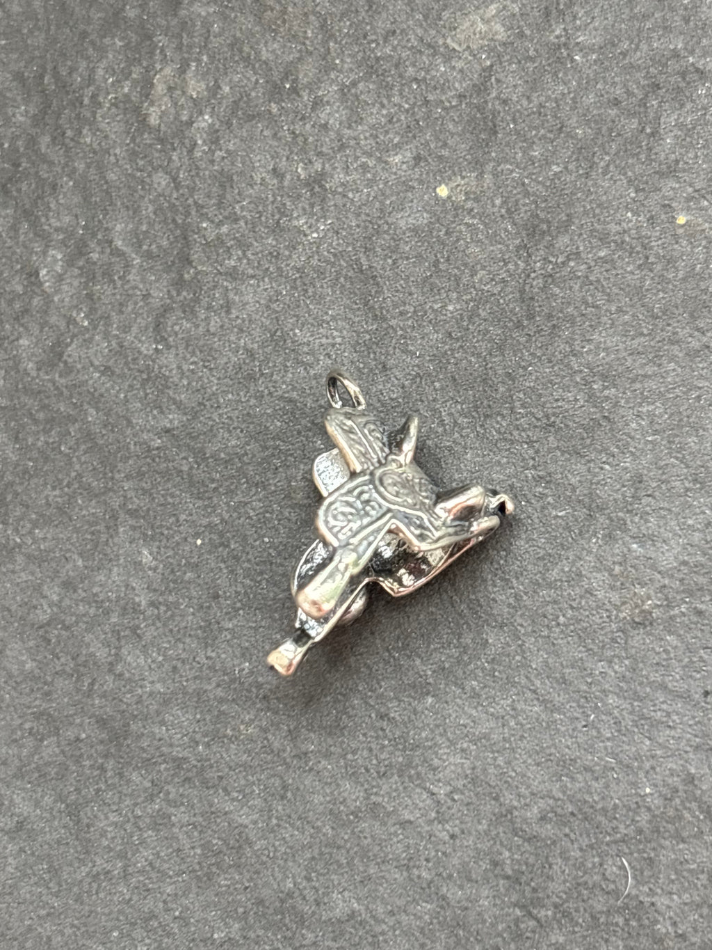 Orange Spiny Oyster Western Saddle Charm