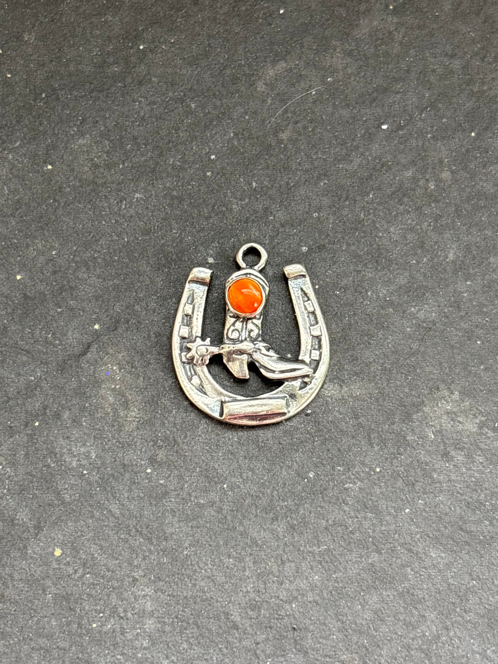 Orange Spiny Oyster Lucky Cowgirl Charm