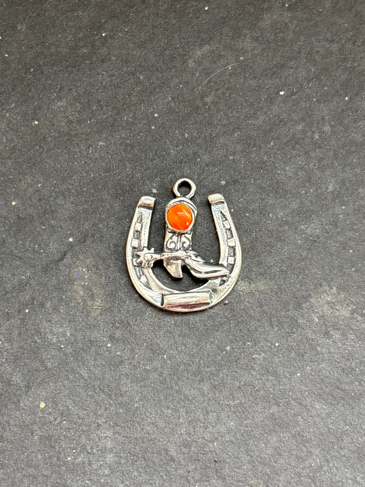 Orange Spiny Oyster Lucky Cowgirl Charm