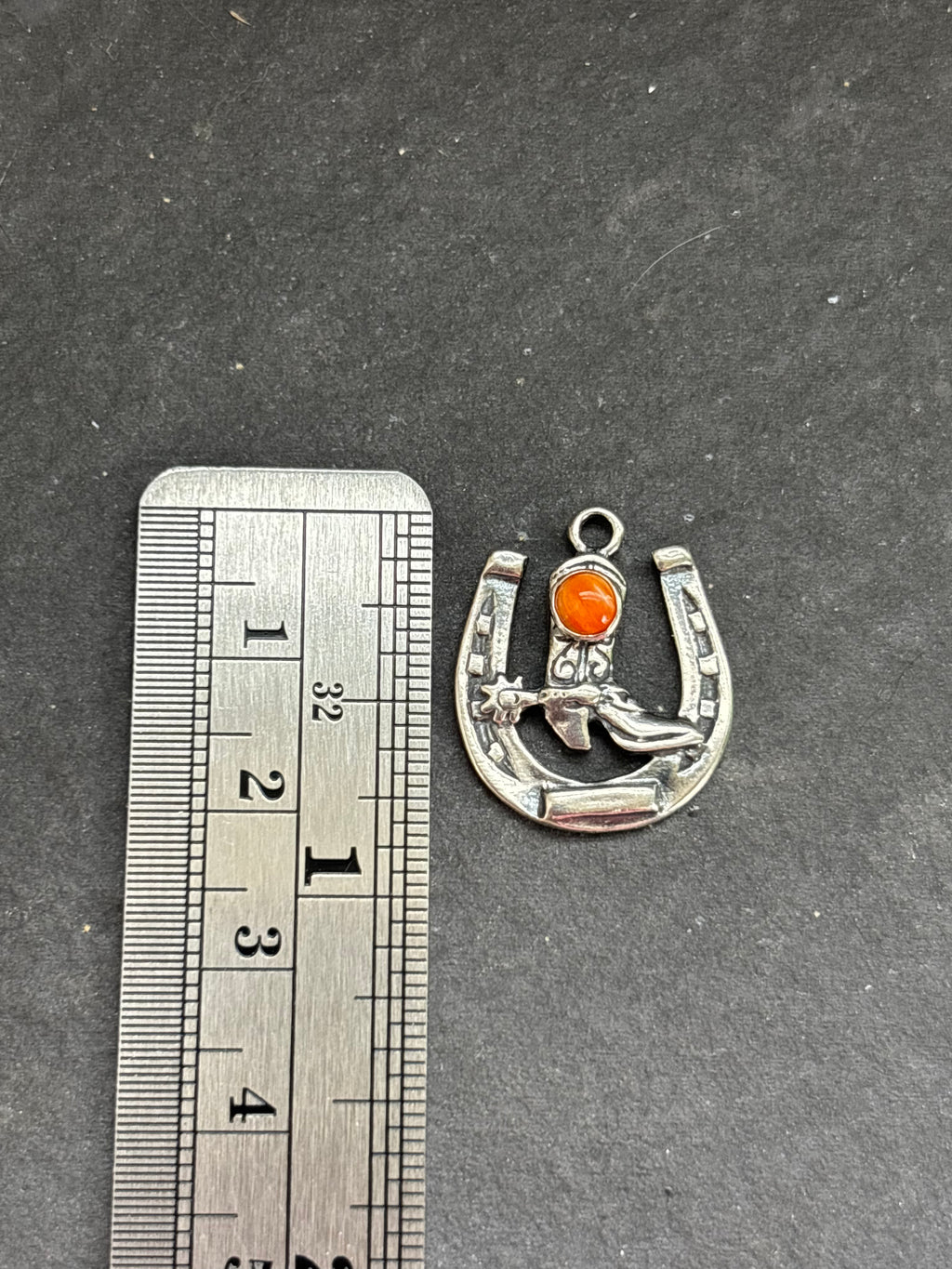 Orange Spiny Oyster Lucky Cowgirl Charm