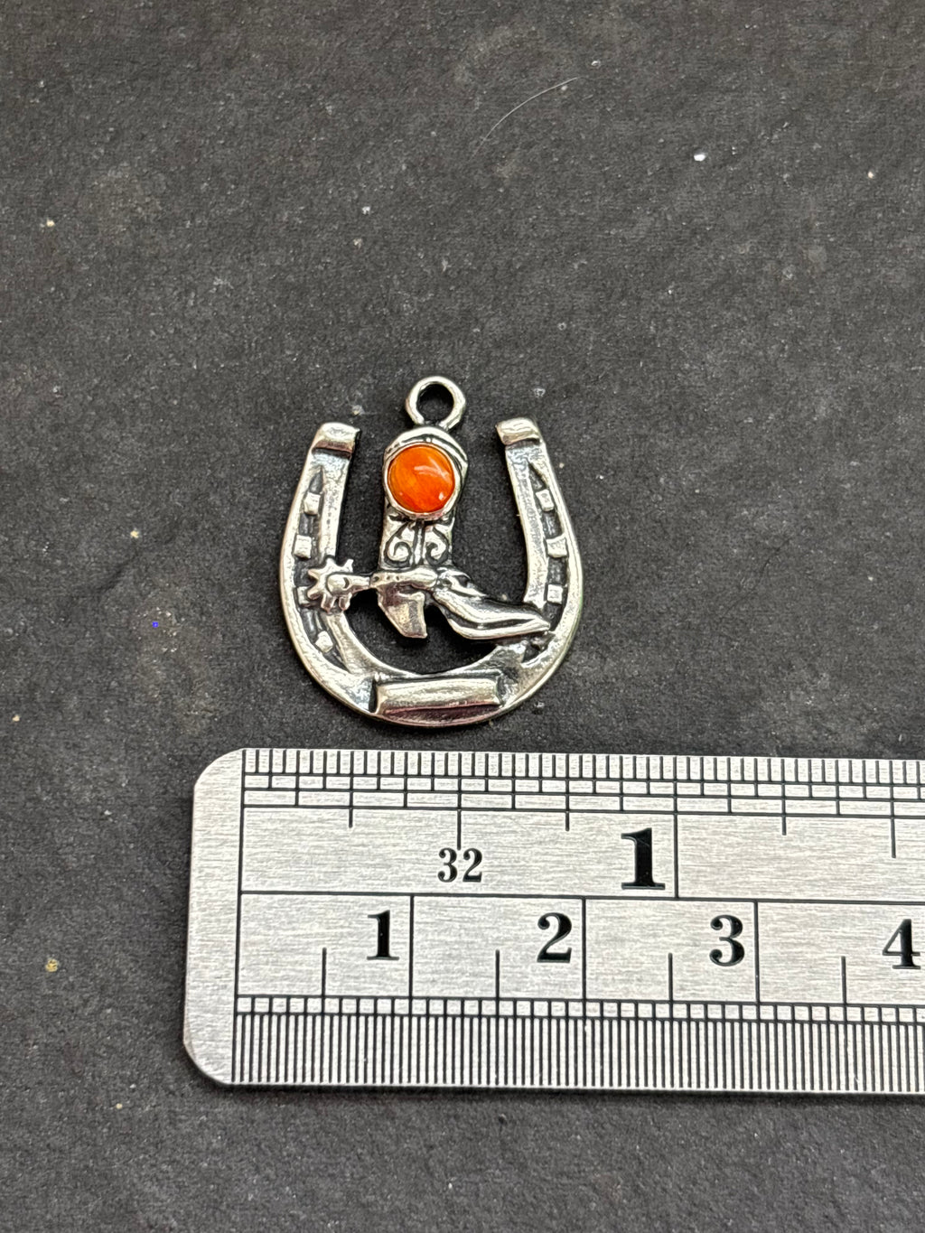 Orange Spiny Oyster Lucky Cowgirl Charm