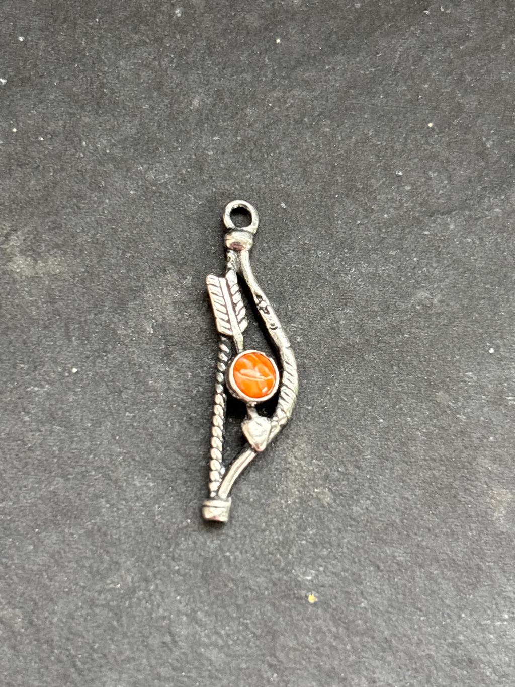Orange Spiny Oyster Bow + Arrow Charm