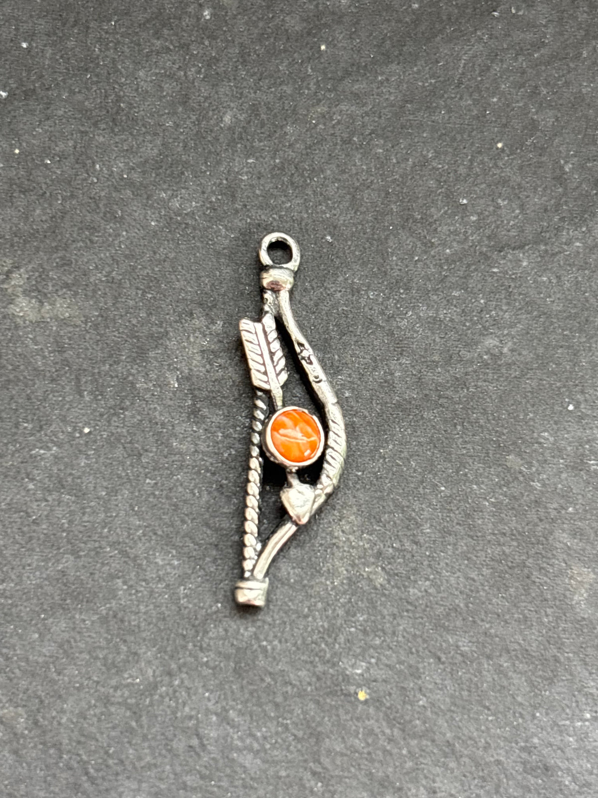 Orange Spiny Oyster Bow + Arrow Charm