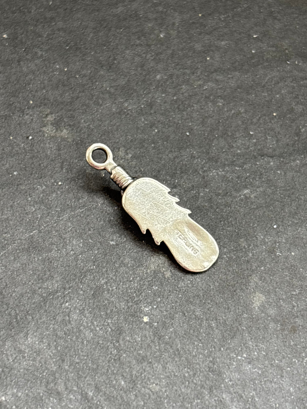 Orange Spiny Oyster Feather Charm