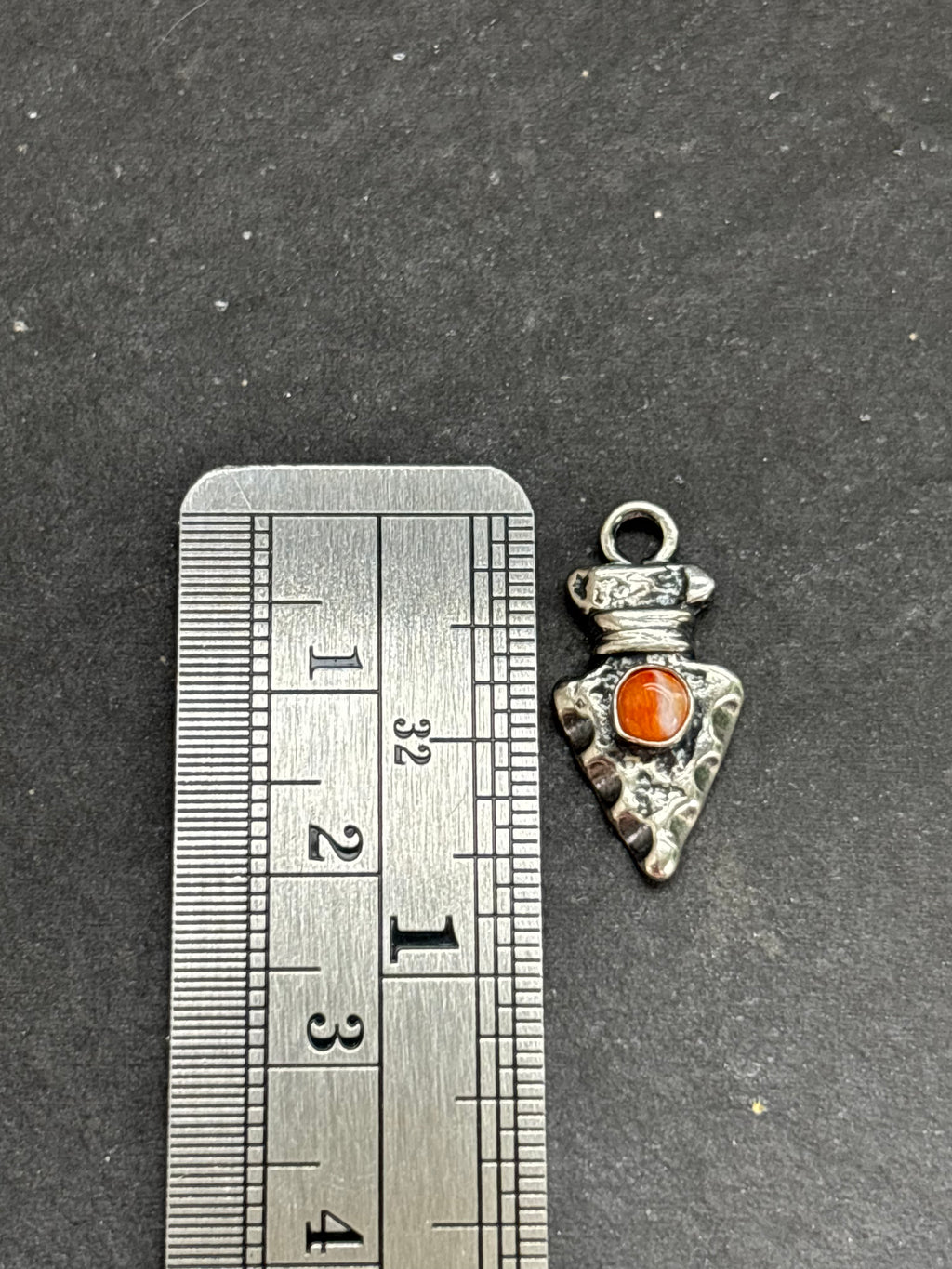 Orange Spiny Oyster Arrowhead Charm