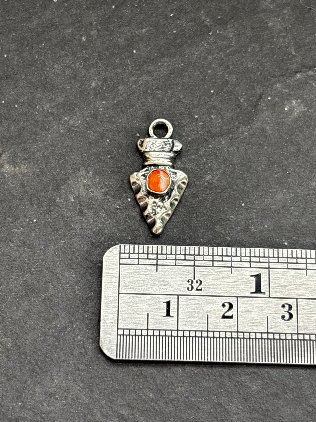 Orange Spiny Oyster Arrowhead Charm