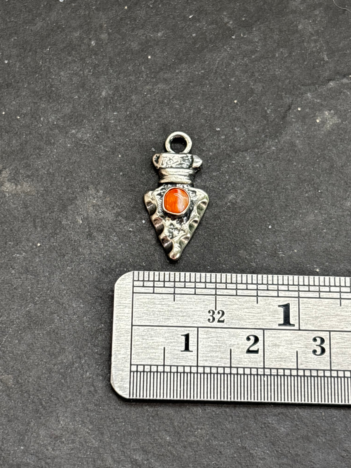 Orange Spiny Oyster Arrowhead Charm
