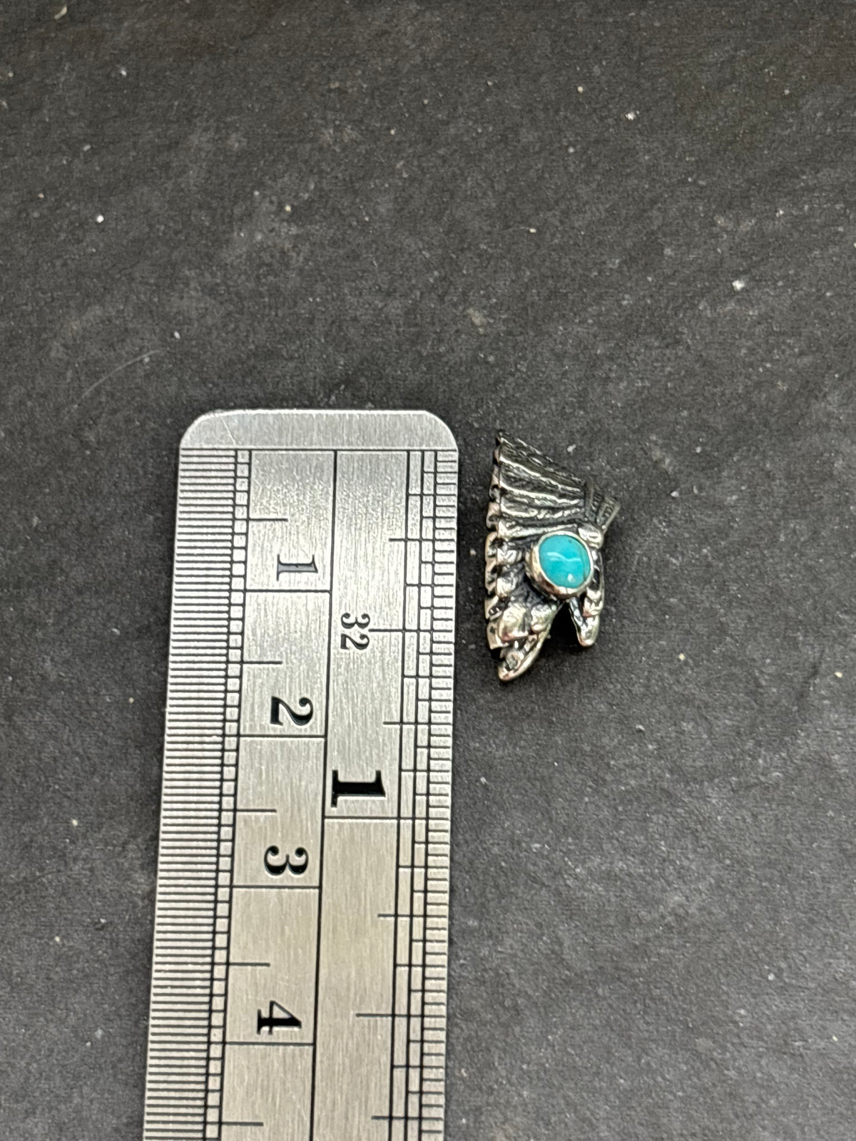 Kingman Turquoise Headdress Charm