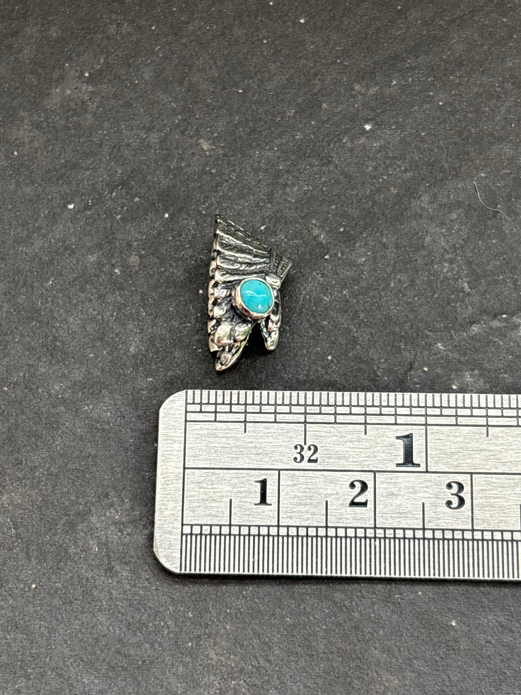 Kingman Turquoise Headdress Charm