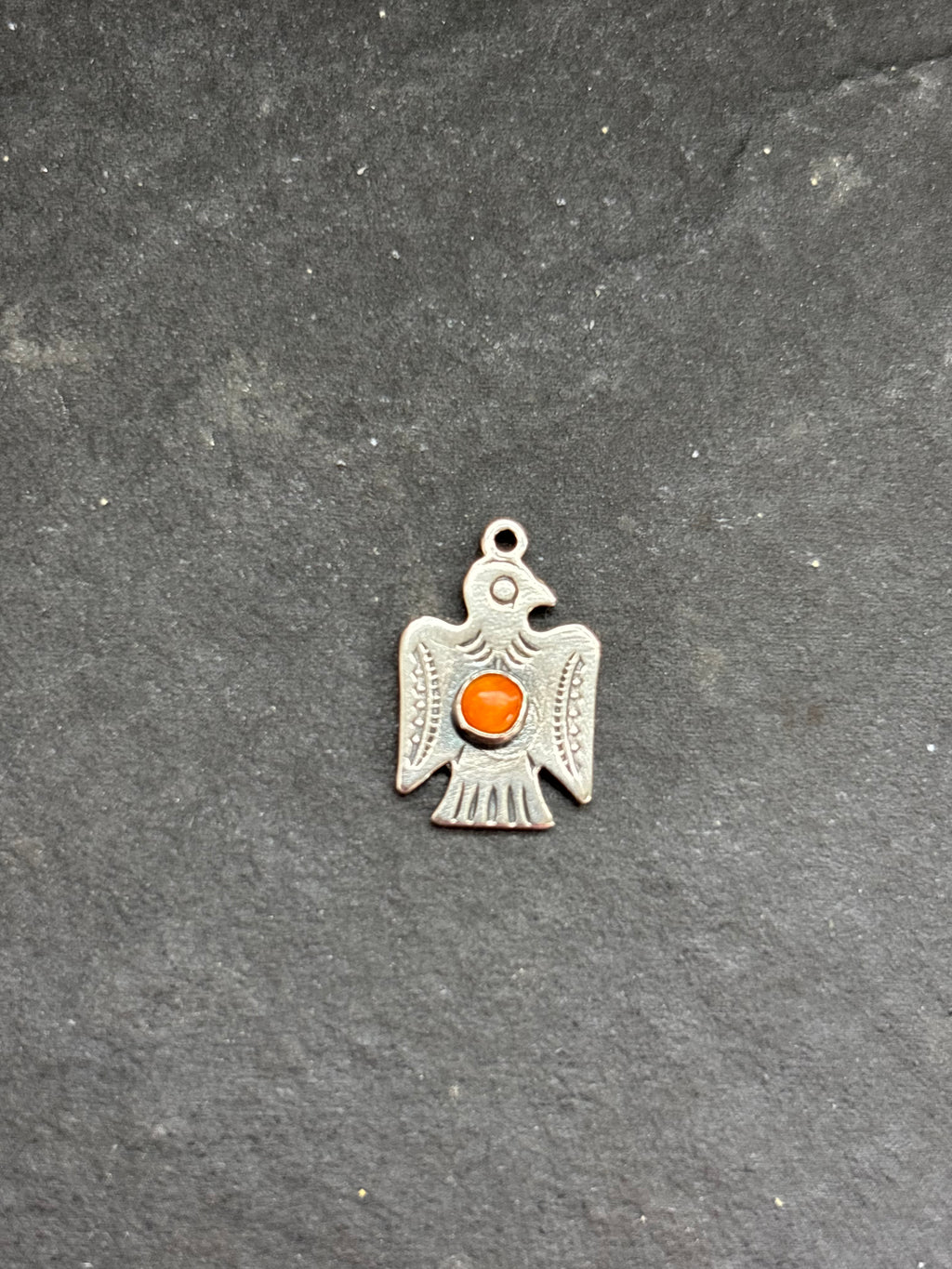 Orange Spiny Oyster Storyteller Thunderbird Charm
