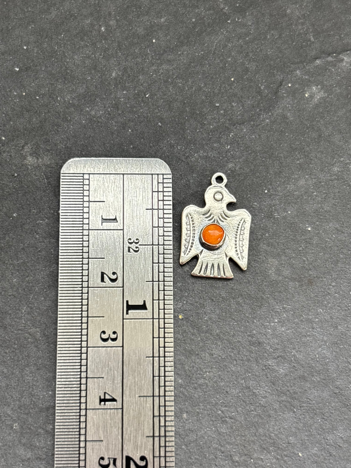 Orange Spiny Oyster Storyteller Thunderbird Charm