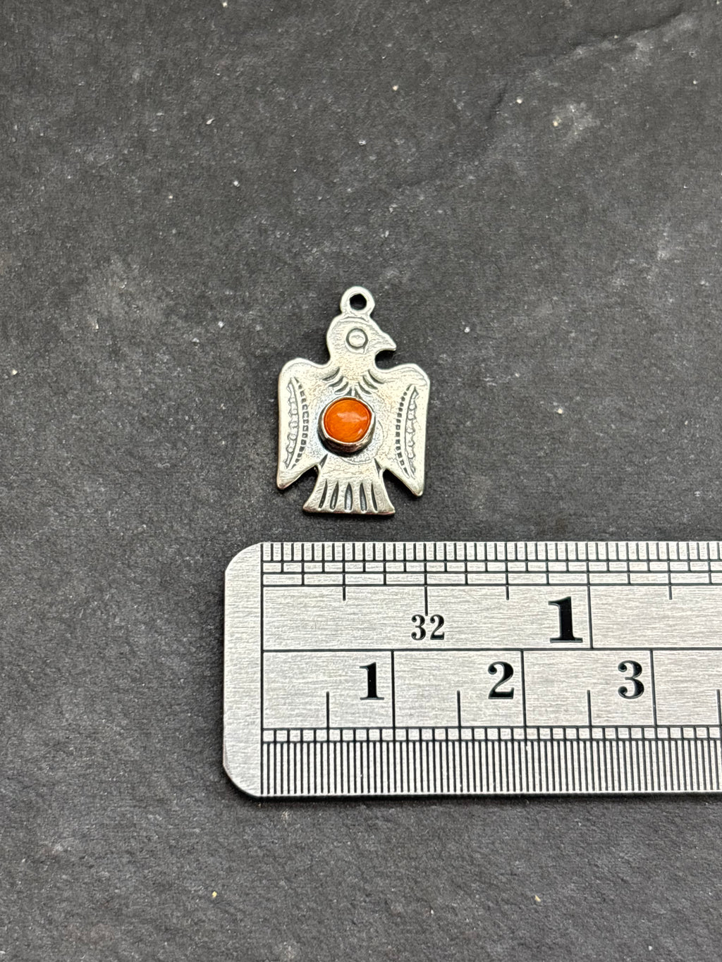 Orange Spiny Oyster Storyteller Thunderbird Charm