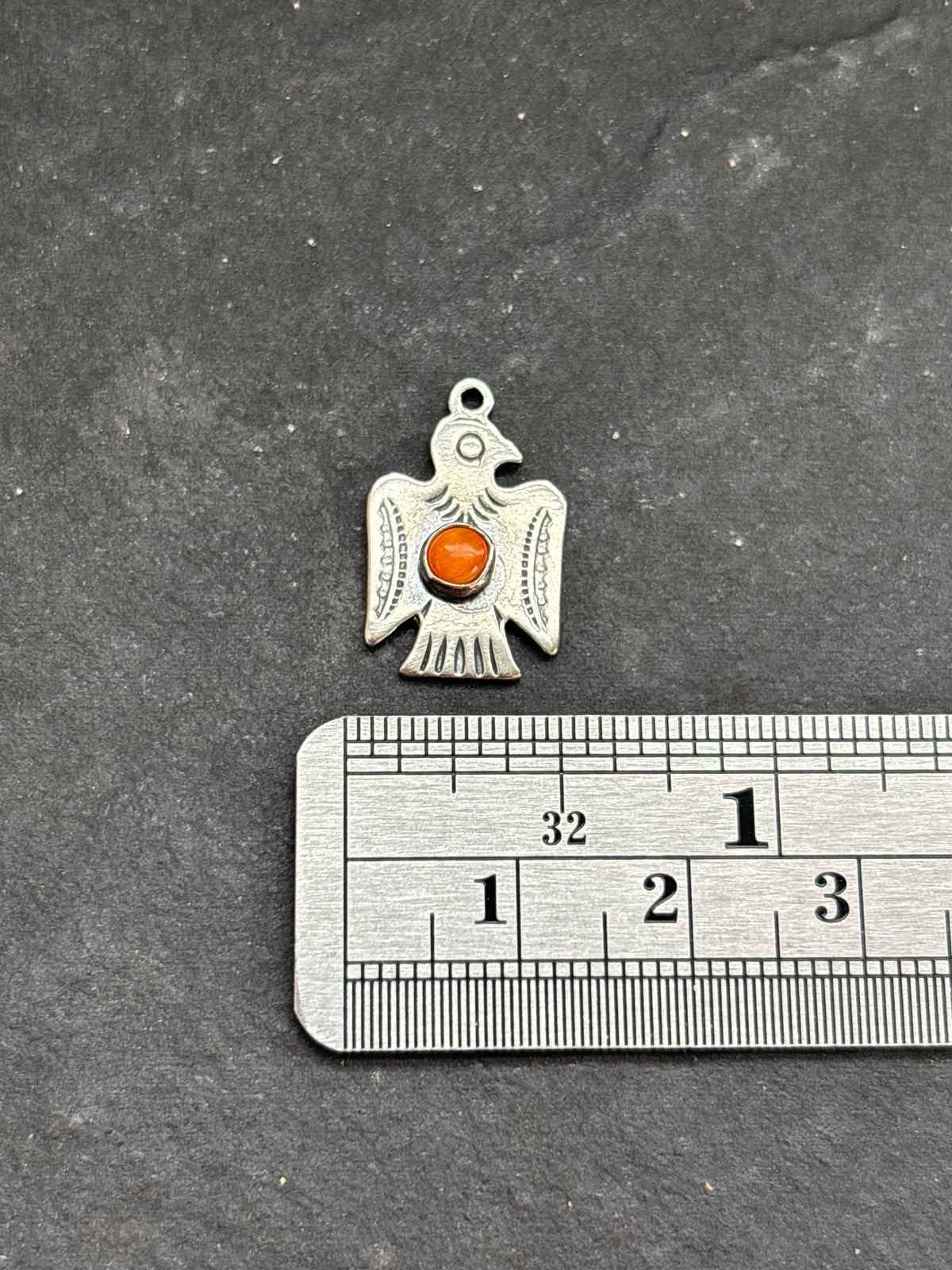 Orange Spiny Oyster Storyteller Thunderbird Charm