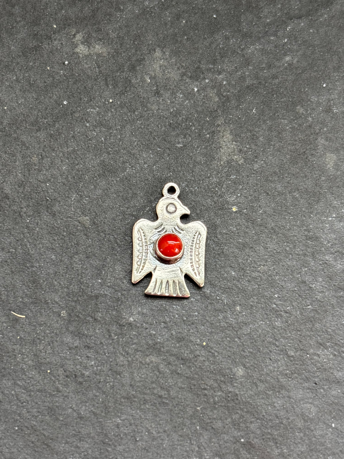 Red Coral Storyteller Thunderbird Charm