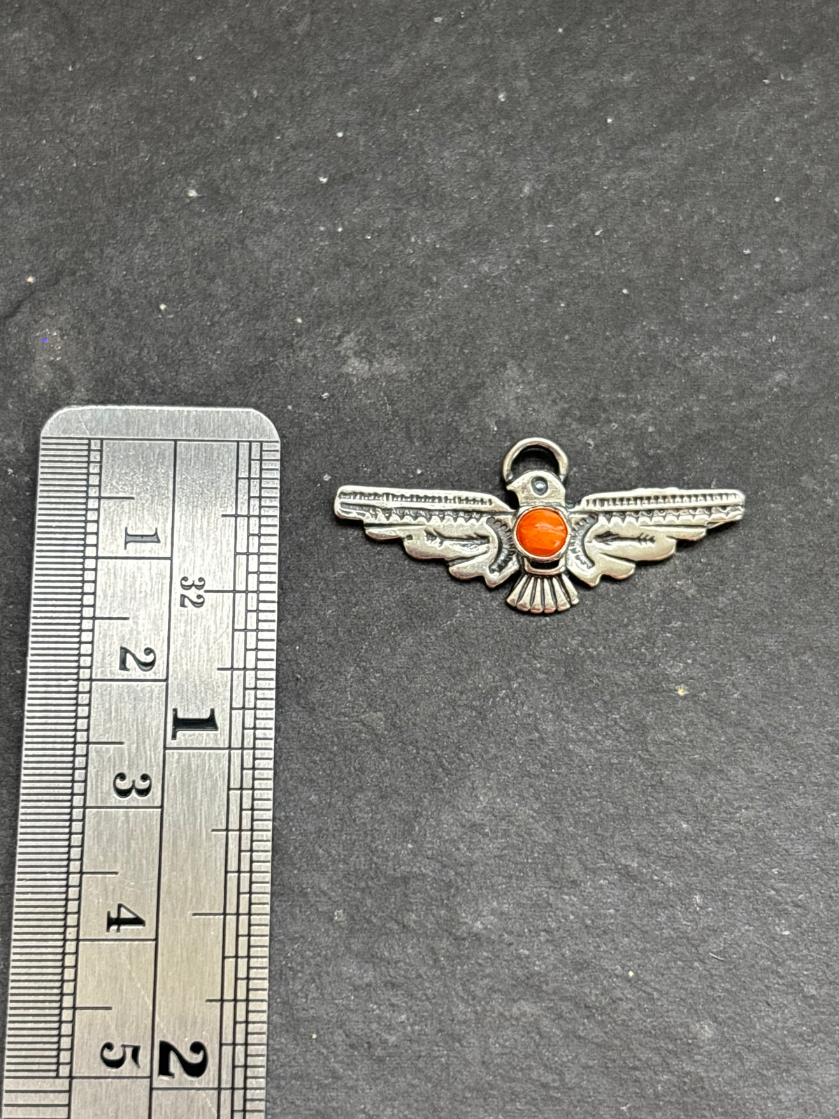 Orange Spiny Oyster Thunderbird Charm