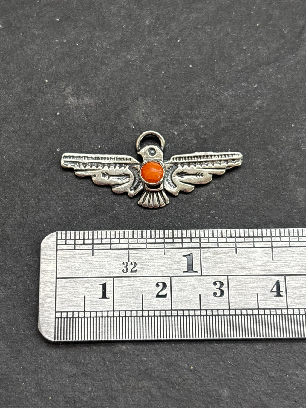 Orange Spiny Oyster Thunderbird Charm